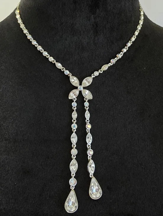 Vintage Givenchy Crystal Lavalier Nakelace - Picture 1 of 8